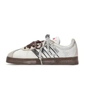 Adidas Neo Кроссовки для скейтбординга VL Court Lifestyle Kelly с антискользящим покрытием, износостойкие, унисекс, серо-коричневые