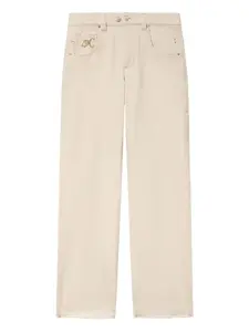 Прямые брюки Jeyda с вышивкой Isabel Marant, бежевый
