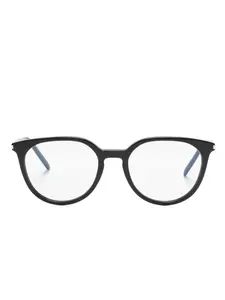 Очки в круглой оправе Saint Laurent Eyewear, черный