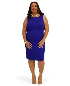 Женское платье-футляр без рукавов, стандартные и большие размеры Kasper, Royal Signature