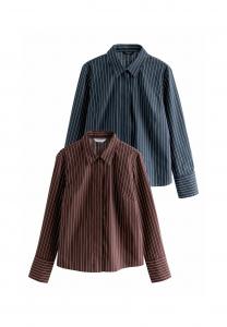 Блуза Next REGULAR FIT, Navy Stripe/Burgundy Stripe/Blue
