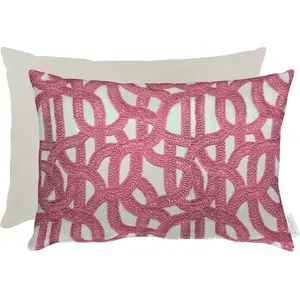 Декоративная подушка Rafia Apelt, Pink-beige + gemustert