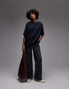 Футболка тяжелого веса ARKET черного цвета