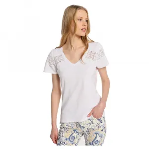 Футболка Lois Jeans 10914 short sleeve v neck, белый