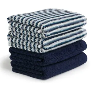 Набор полотенец Bliss 4 шт. Из вафельного хлопка с легким массажным эффектом Möve, Deep sea