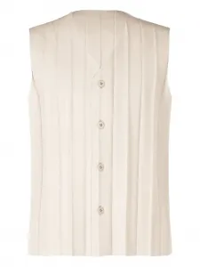 Плиссированный топ без рукавов Homme Plissé Issey Miyake, нейтральный