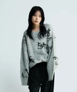 Пуловер с логотипом 5G Doodle Jeanasis, цвет Other Grays(12)