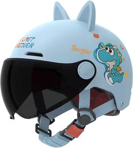 Шлем детский Koliyn Vespa с козырьком, синий