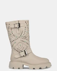 Женские кожаные ботильоны с подошвой-трек Alma en Pena, белый