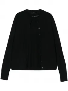 Шерстяной комплект из кардигана и топа Seventy, черный