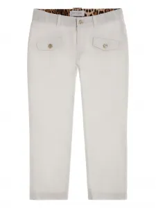 Брюки с логотипом RC Roberto Cavalli Junior, белый