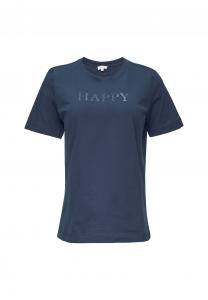 Футболка с принтом MIT LOCHSTICKEREI IM s.Oliver, темно-синий