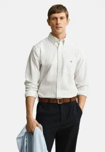Полосатая классическая оксфордская рубашка Gant, White