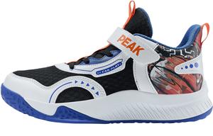 Дышащие поддерживающие низкие детские баскетбольные кроссовки синий белый подростки PEAK, Black Baymax
