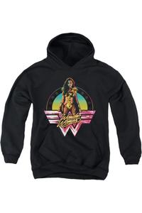 Толстовка с капюшоном Wonder Woman 84 Color Pop для детей Gildan, черный