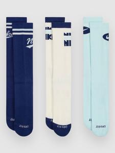 Носки Nike Ed Pls Crew 3P Lifestyle 144 Socks, blue void/sail/glacier bl