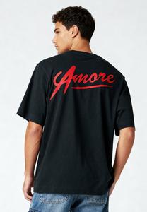 Футболка Mira Paris AMORE BACK PRINT HEAVYWEIGHT, Black