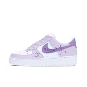 Nike Air Force 1 LE нескользящие амортизирующие износостойкие низкие детские скейтбординг кроссовки white для подростков