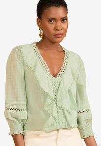 Блуза REGULAR FIT Love & Roses, зеленый