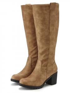 Сапоги с широким голенищем цвета верблюжьей шерсти LASCANA