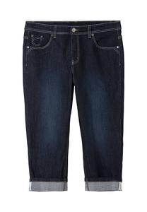 Узкие джинсы 7/8 с контрастной тесьмой по внутреннему краю Sheego, цвет Blue Black Denim