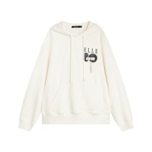 ELLE Толстовка Women's White Hooded Moderate