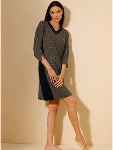 Ночная рубашка с принтом черного и верблюжьего цветов creation L