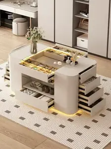 Yu Senyi Комод 130х68 см для спальни из массива дерева, напольный, двусторонний, модель Large Capacity, цвет Dark Night Black