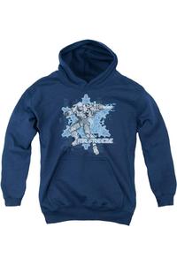 Батмен Мистер Фриз молодежная толстовка с капюшоном Gildan, темно-синий