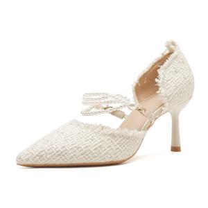 Bamiti Туфли Мэри Джейн на тонком каблуке, женские, белые