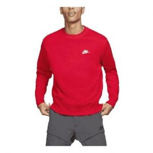 Толстовка Nike Sportswear Club Fleece Crewneck 'University Red White', красный