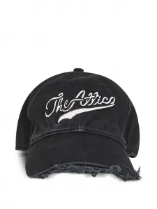 Бейсболка с вышитым логотипом и бахромой The Attico, черный