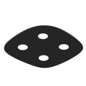 Потолочный светильник Lumicom, 55x55x4 см, черный глянцевый