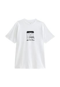 Футболка с принтом OVERSIZED MORNING CLUB PRINTED New Look, белый