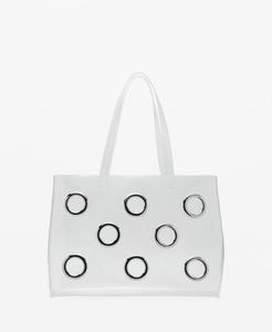 Женская прозрачная сумка-тоут MANGO, White