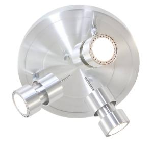 Светодиодный потолочный светильник Steinhauer Natasja II, сталь - 3-х точечный - серебро