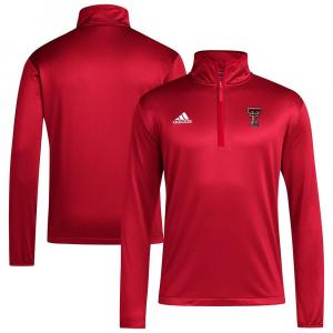 Мужская куртка adidas Red Texas Tech Red Raiders 2024 Coaches Sidelines AEROREADY с молнией на четверть, цвет Txt Red