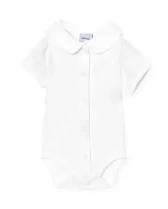 В упаковке 2 детских боди с открытым передом, V-образным вырезом и короткими рукавами BABIDÚ, белый