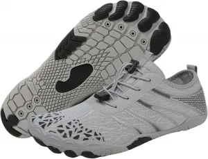 Аквашуз Barefoot CHXLQQX для пеших прогулок, бега и плавания, с широким носком, дышащие, серые