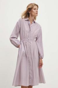 Хлопковое платье Answear Lab, красный