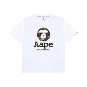 Футболка с принтом логотипа A Bathing APE Aape, белый