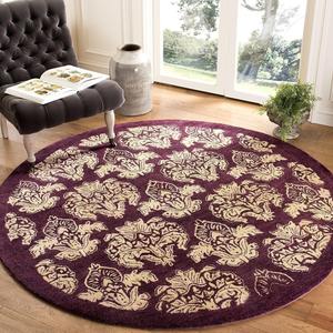 Ковер SAFAVIEH, 183 x 183 см, Metro Collection, круглый, Assorted, ручной работы цветочный из шерсти, идеально для помещений с высокой проходимостью в гостиной, спальне (MET968A)