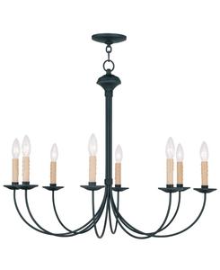 Традиционная 8-ламповая люстра Livex, черный