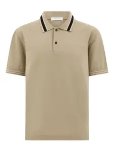 Рубашка поло с короткими рукавами Ferragamo, бежевый