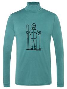 Пуловер super.natural Merino Rollkragen, бензиновый