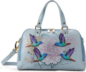 Широкая сумка-органайзер 695 Anuschka, цвет Rainbow Birds