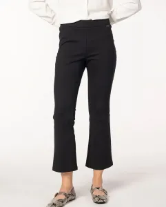 Женские расклешенные брюки из эластичного миланского трикотажа Naulover, черный