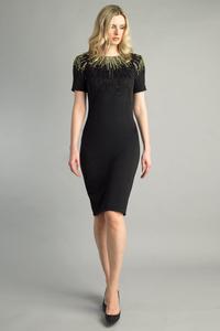 Платье средней длины с короткими рукавами Basix Black Label, Blackgold