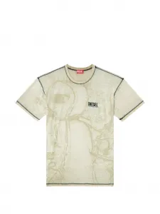 Футболка с круглым вырезом Diesel, бежевый