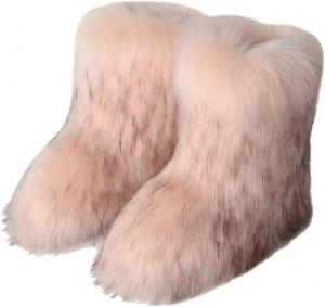 Женские разноцветные сапоги TangDao из искусственного меха, пушистые, мягкие, с округлым носком, из замши, зимние, удобные, теплые, короткие снегоступы на плоской подошве, сапоги до середины голени, для улицы и дома, Light Pink